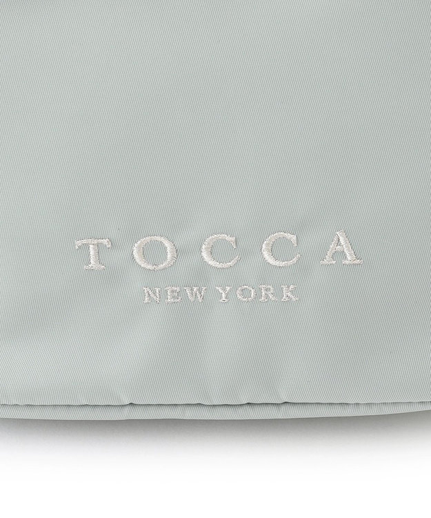 TOCCA 【撥水】FRILL GARLAND NYLON POUCH ポーチ スカイブルー系