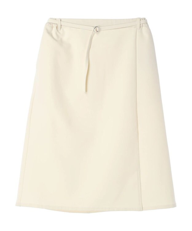 Green Parks 〈選べるきれシル〉Ｉラインミディ丈スカート Ivory