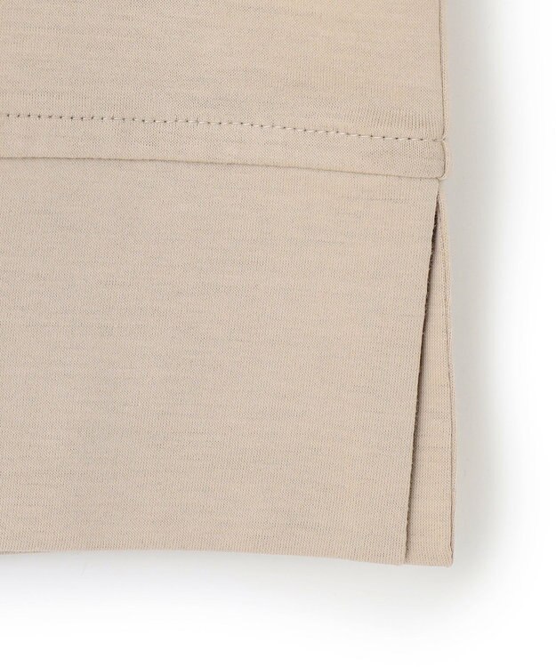 BEIGE， 【洗える】DUOMO / コットンスリットスリーブトップス Taupe