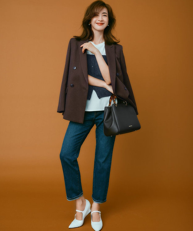 23区 【RED CARD TOKYO×23区】スリムストレート デニム パンツ ミッドブルー系