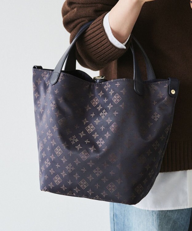 russet ナイロンジャガード2WAYミニトートバッグ(SF-260) Purple/BR