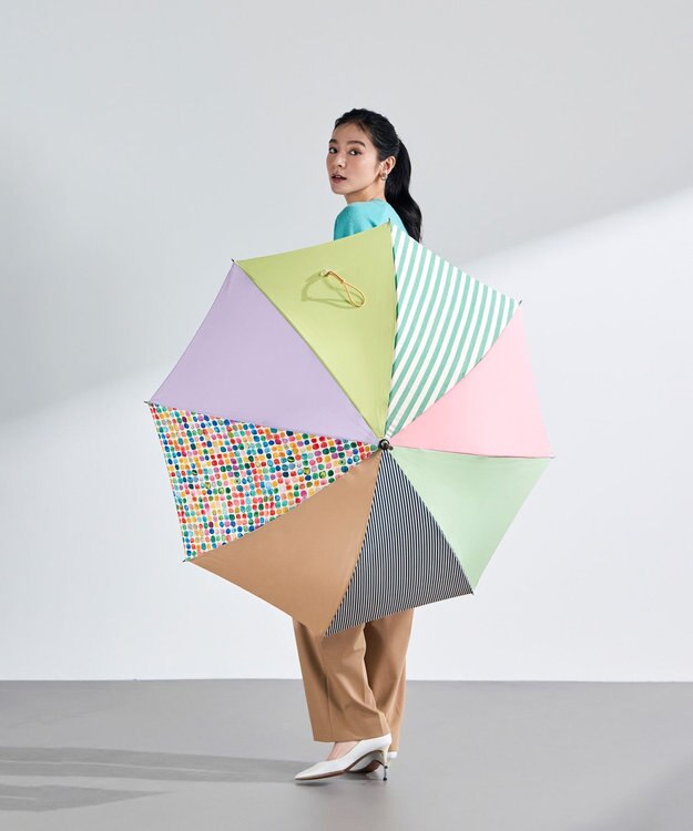 +RING レディース向け プラスリング 長傘 60cm MLT T1342 マルチカラー