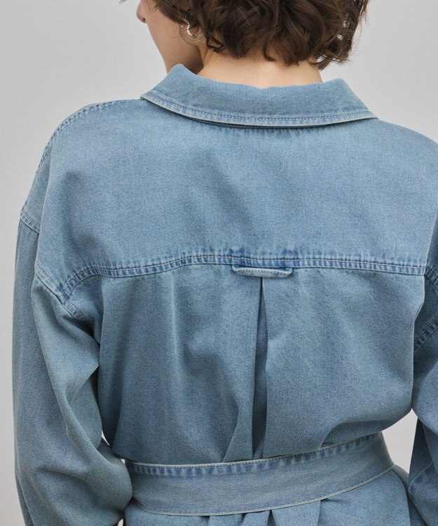 GRACE CONTINENTAL デニムボウタイシャツ ブルー