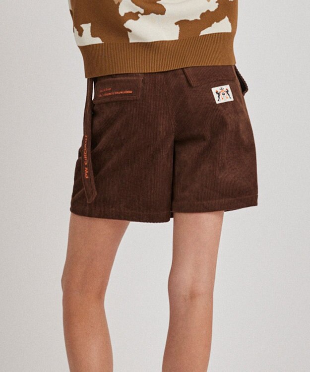 PW CIRCULUS 【WOMEN】コーデュロイ スカート見えショーツ ダークブラウン系