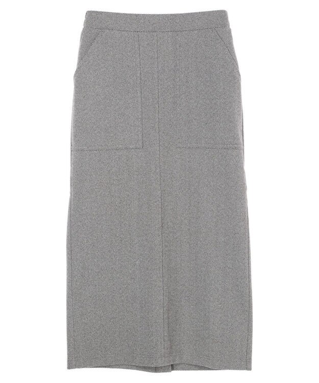 Green Parks 柄圧縮ポンチＩラインスカート Herringbone