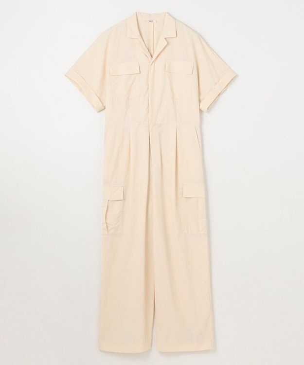 NAVE 【ReNAVE・洗える/撥水加工/接触冷感/UVケア/】ナイロンタスラン オールインワン アイボリー系