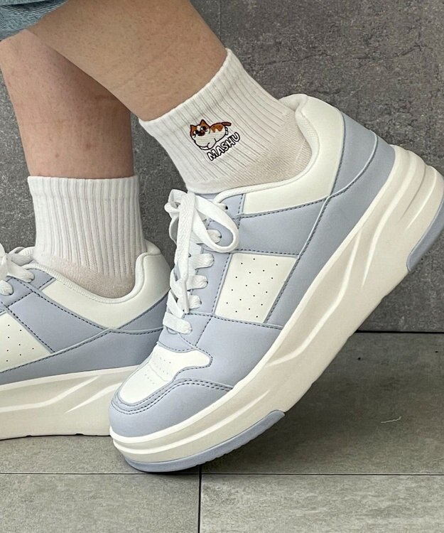 WEGO クレイジー刺繍アンクルソックス ホワイトその他