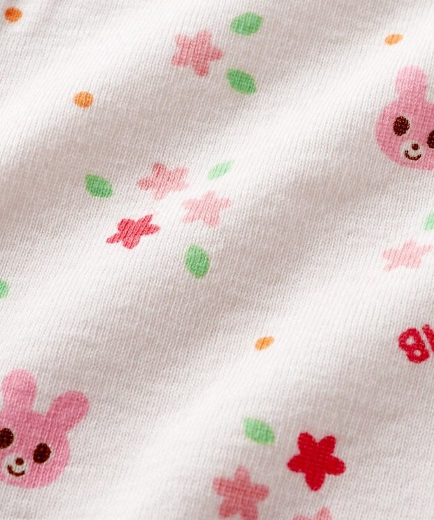 MIKI HOUSE HOT BISCUITS 【60-70cm】 半袖ボディシャツ(前開き) ピンク