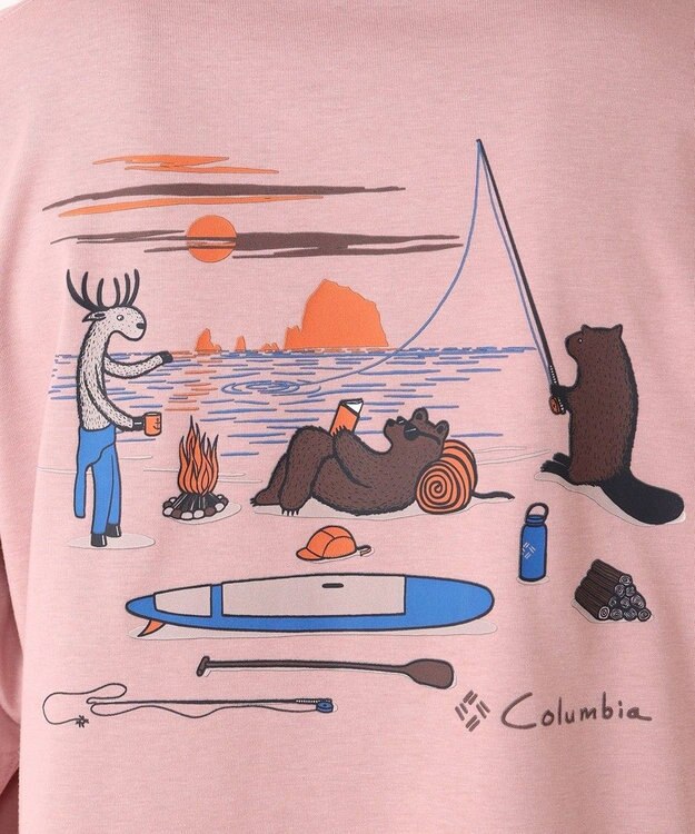 Columbia Columbia/ レイクトゥアベニューグラフィックショートスリーブTシャツ /コロンビア Eraser Pink、 Beach