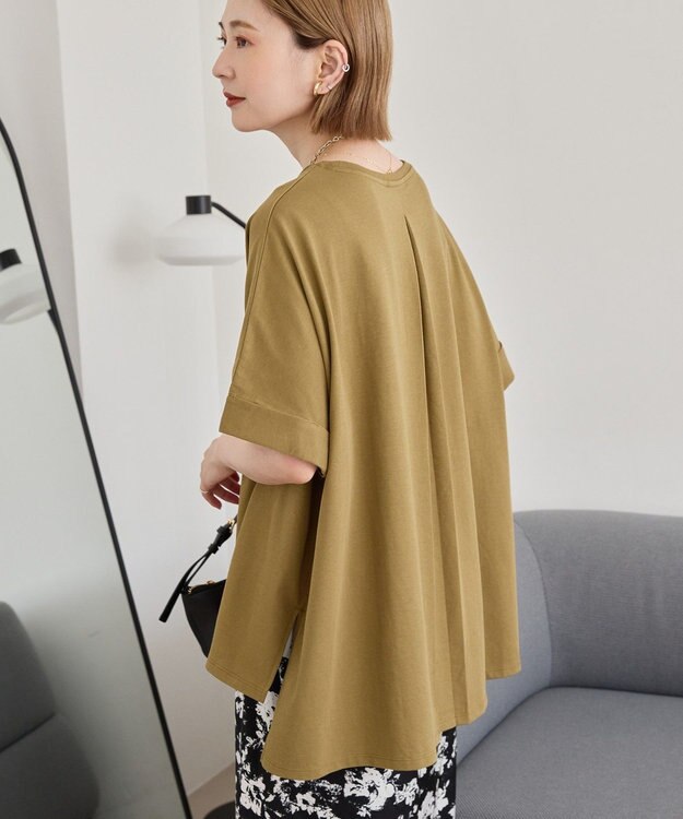 AMERICAN HOLIC 接触冷感バックタックプルオーバー Olive