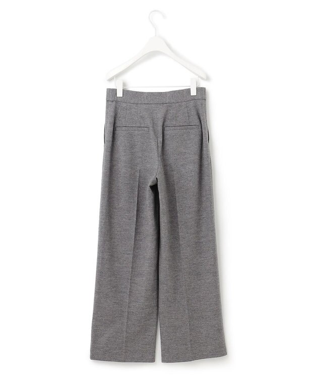 ICB ウールミルドジャージー ワイドストレートパンツ グレー系