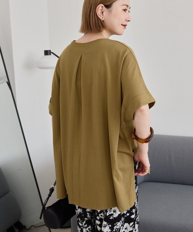 AMERICAN HOLIC 接触冷感バックタックプルオーバー Olive