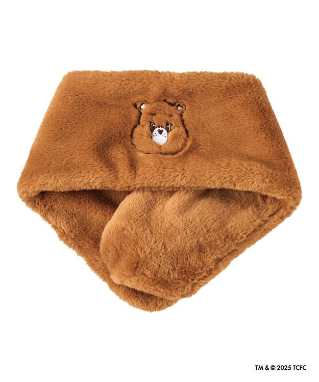 MOONBAT Care Bears(ケアベア) フェイクファーマフラー 手洗い可能 モカブラウン