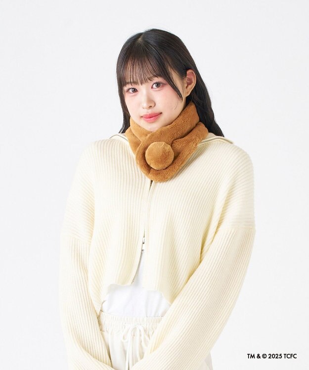 MOONBAT Care Bears(ケアベア) フェイクファーマフラー 手洗い可能 モカブラウン