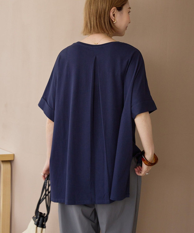 AMERICAN HOLIC 接触冷感バックタックプルオーバー Navy