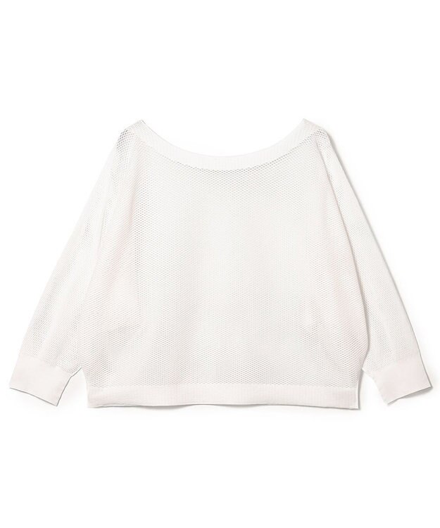 Chacott Chacott BALANCE【ノーソイングニット】７分袖メッシュニットＴシャツ ホワイト