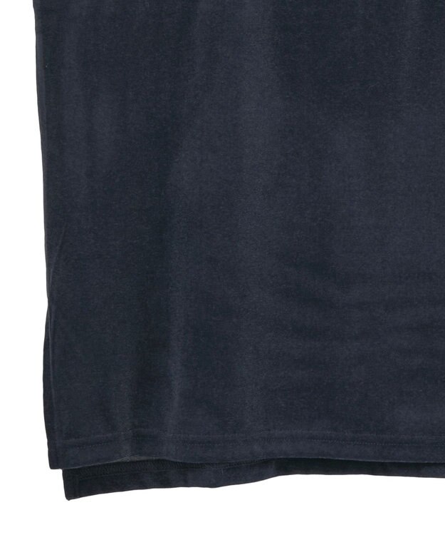 Green Parks ベロアロゴフレンチスリーブチュニック Navy