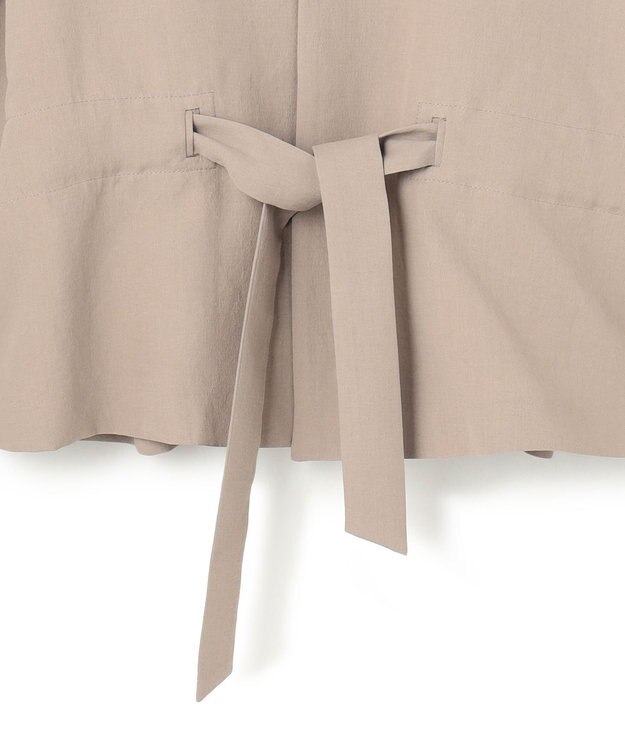 BEIGE， PORDIC / ドロスト付きノーカラージャケット Taupe