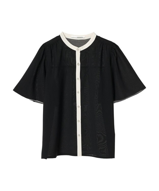 Green Parks ・ＥＬＥＮＣＡＲＥ　ＤＵＥ　バイカラーブラウス Black