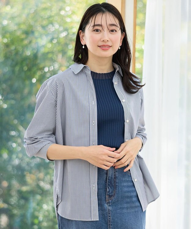 ANY エニィファンクションシャツブラウス ロンスト