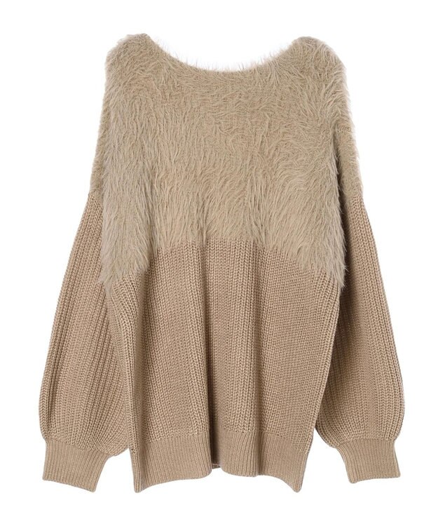 Green Parks ・Ｐｅｔｉｔ　Ｆｌｅｕｒ　シャギーキリカエニット Gray Beige