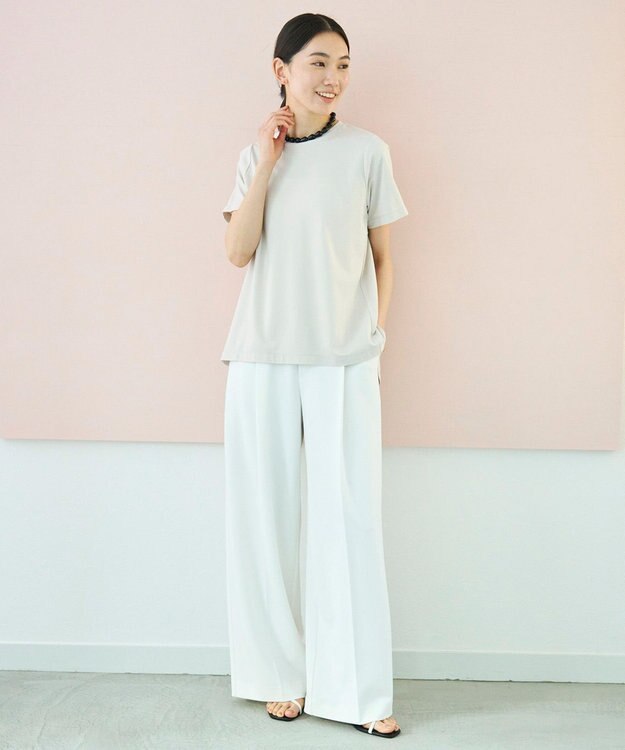 UNFILO 【11サイズ展開】 BEAUTY MOVE タックワイドパンツ [NEW]オフ