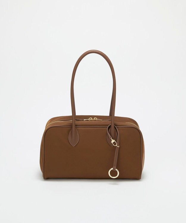 TOPKAPI 【Breath TOPKAPI】PRIM プリム ナイロン ロングハンドル ミニ ボストン トートバッグ チャーム付き ブラウン