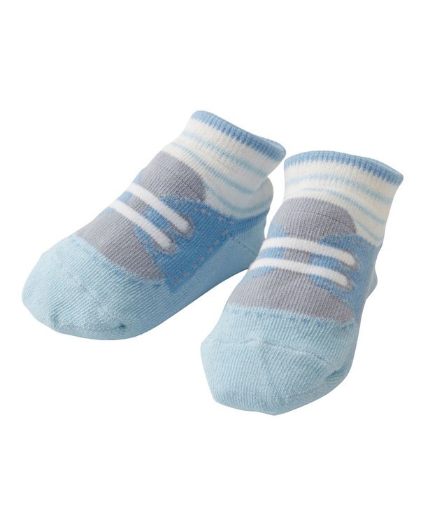 MIKI HOUSE HOT BISCUITS 【9-11cm】 パステルカラーベビーソックス ブルー