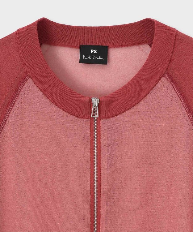 Paul Smith ジップアップ シアーニット ワインレッド