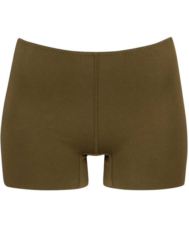 Wing あったかインナーボトム 綿100％(肌側) アウターにひびきにくい 一枚ばき可能 【綿の贅沢 ここちフラット】 1分丈 秋 冬 ER4172 ウイング／ワコール カーキブラウン