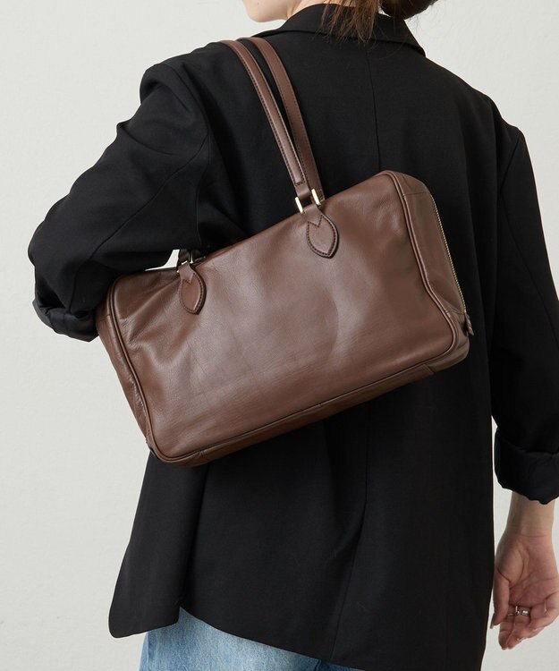 russet 【2025AW新作】ソフトレザーボストンバッグ(CE-1590) D.Brown
