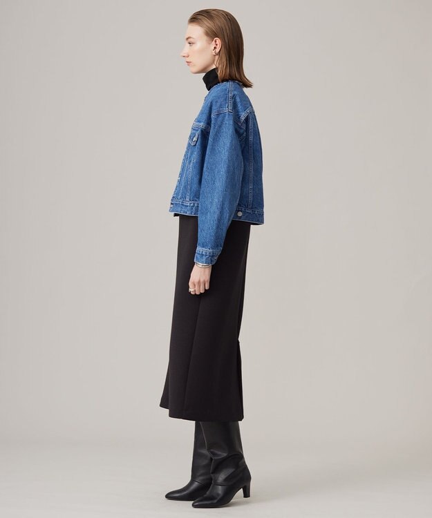 ICB L 【CLASSY.1月号掲載・洗える】ウォーターリサイクルデニム ジャケット ブルーデニム系