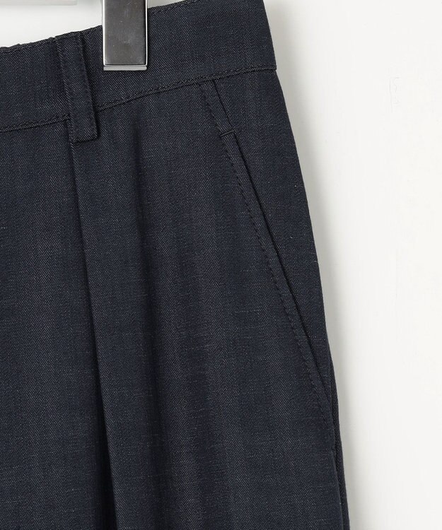 23区 【洗える】デニムライクシャンブレー ワイドパンツ ネイビー系