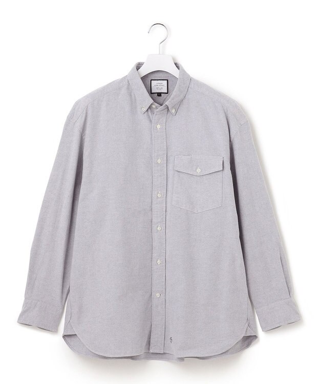 J.PRESS YORK STREET 【UNISEX】オックス起毛 シャツ/B.D. ライトグレー系