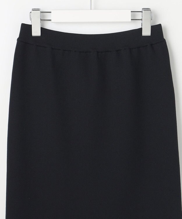 自由区 ライトリブストレッチタイト スカート ブラック