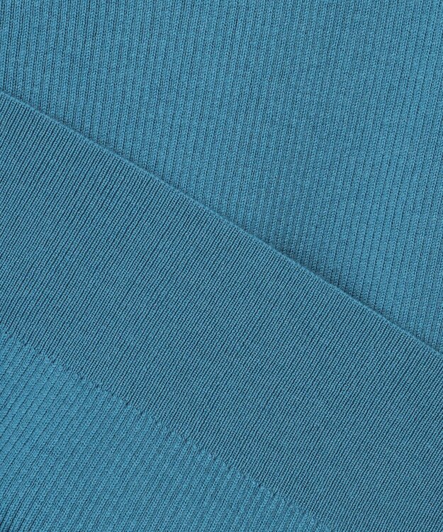 ANY SIS 【ウールブレンドシリーズ】ベースネックリブコンビ ニット ブルー