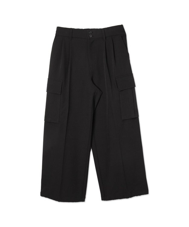 WEGO 【ウエストゴム】スーパーバギーカーゴスラックス ブラック