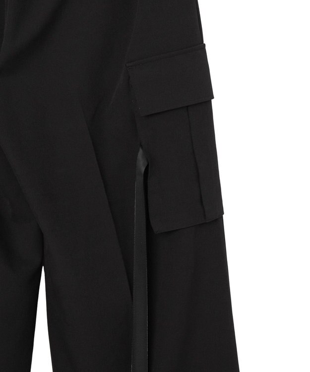 WEGO 【ウエストゴム】スーパーバギーカーゴスラックス ブラック