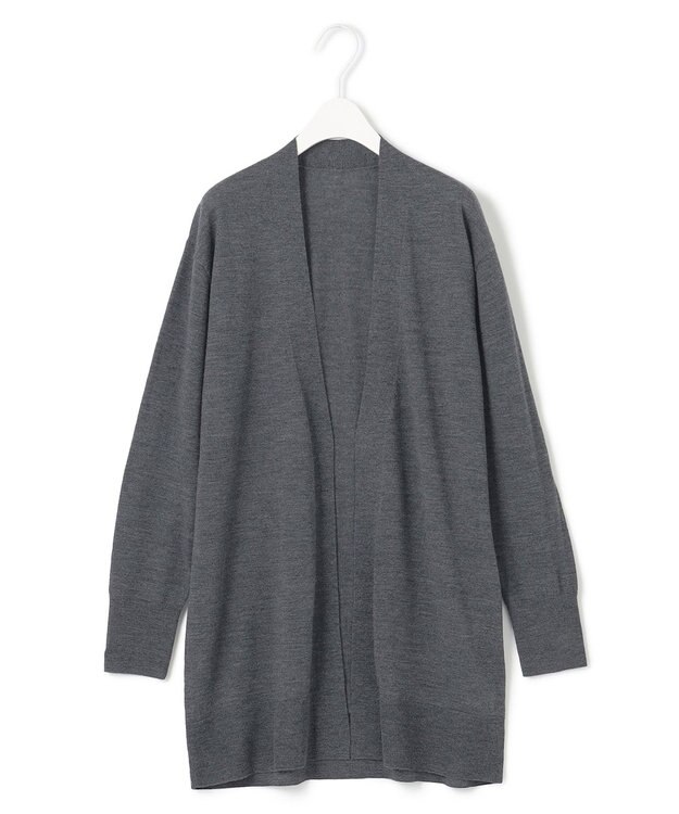 ICB 【洗える】コンパクトウール カーディガン ミディアムグレー系