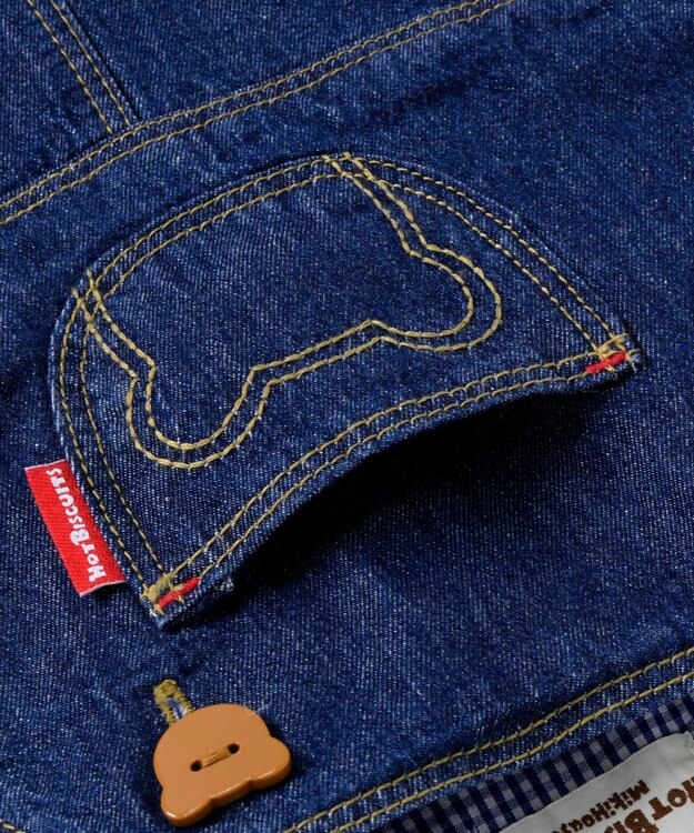 MIKI HOUSE HOT BISCUITS 【70-90cm】 デニム オーバーオール インディゴブルー