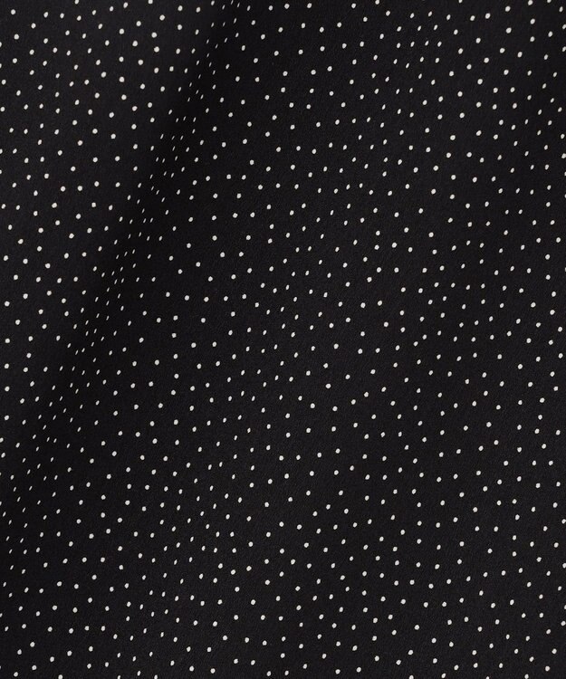 uncrave ドットプリント ギャザーパンツ ブラック×ホワイト