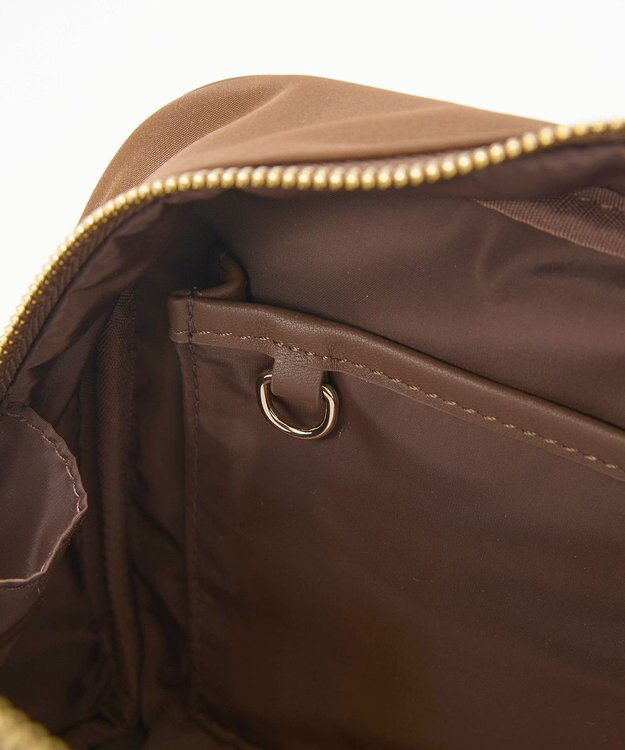 TOPKAPI 【Breath TOPKAPI】PRIM プリム ナイロン ロングハンドル ミニ ボストン トートバッグ チャーム付き ブラウン