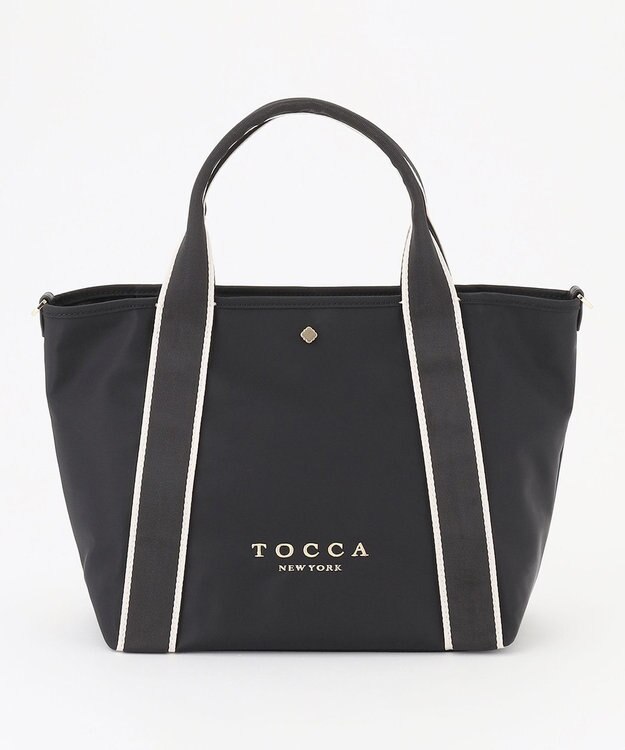 TOCCA BICOLOR RIBBON NYLON M トートバッグ M ブラック系