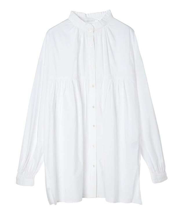 AMERICAN HOLIC サラックール／ＵＶカットフリルシャツチュニック Off White