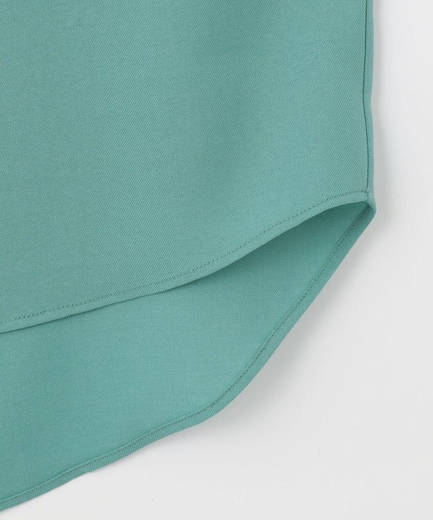 ANY 【洗える】デザインスリーブとろみ ブラウス ターコイズ