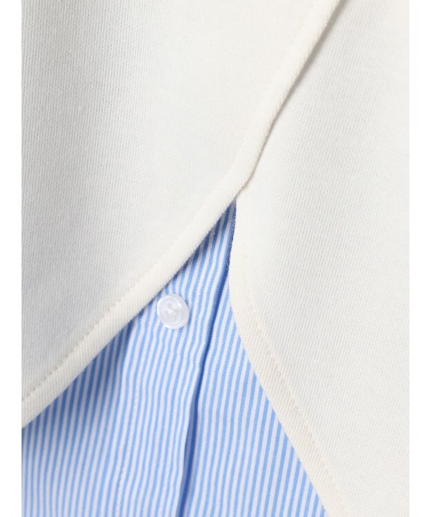 earth music&ecology ＳＥＴ２点カットプルオーバー＋シャツドッキングタンク Ivory