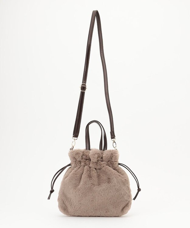 ANY ドロストファーショルダーバッグ モカ