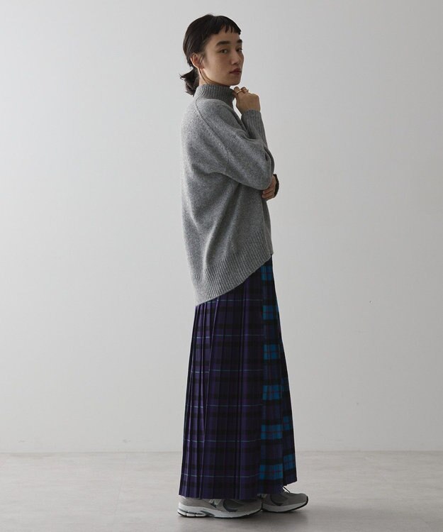 AMERICAN HOLIC モックネックコクーンニットプルオーバー Gray Mixture