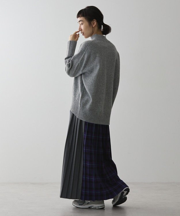 AMERICAN HOLIC モックネックコクーンニットプルオーバー Gray Mixture