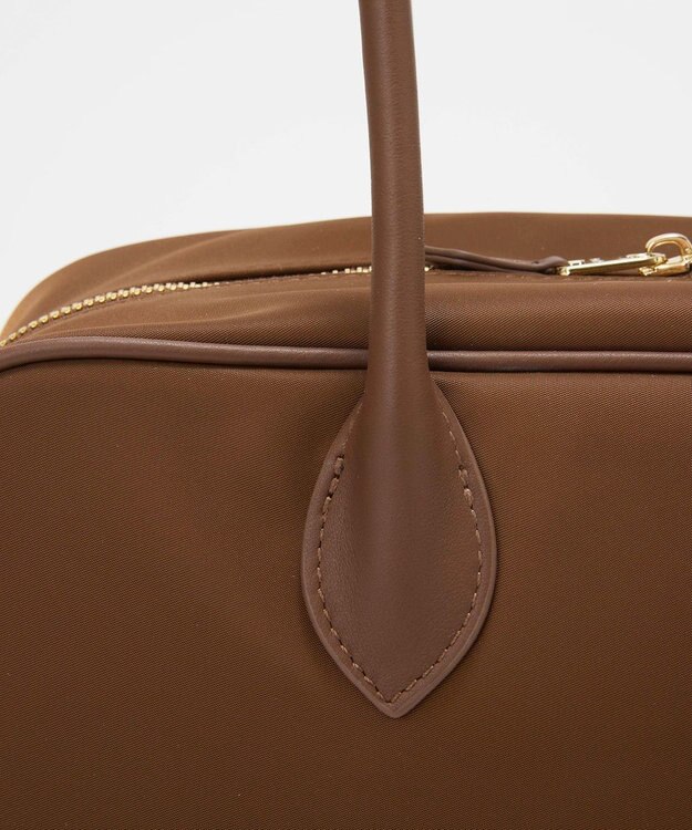 TOPKAPI 【Breath TOPKAPI】PRIM プリム ナイロン ロングハンドル ミニ ボストン トートバッグ チャーム付き ブラウン